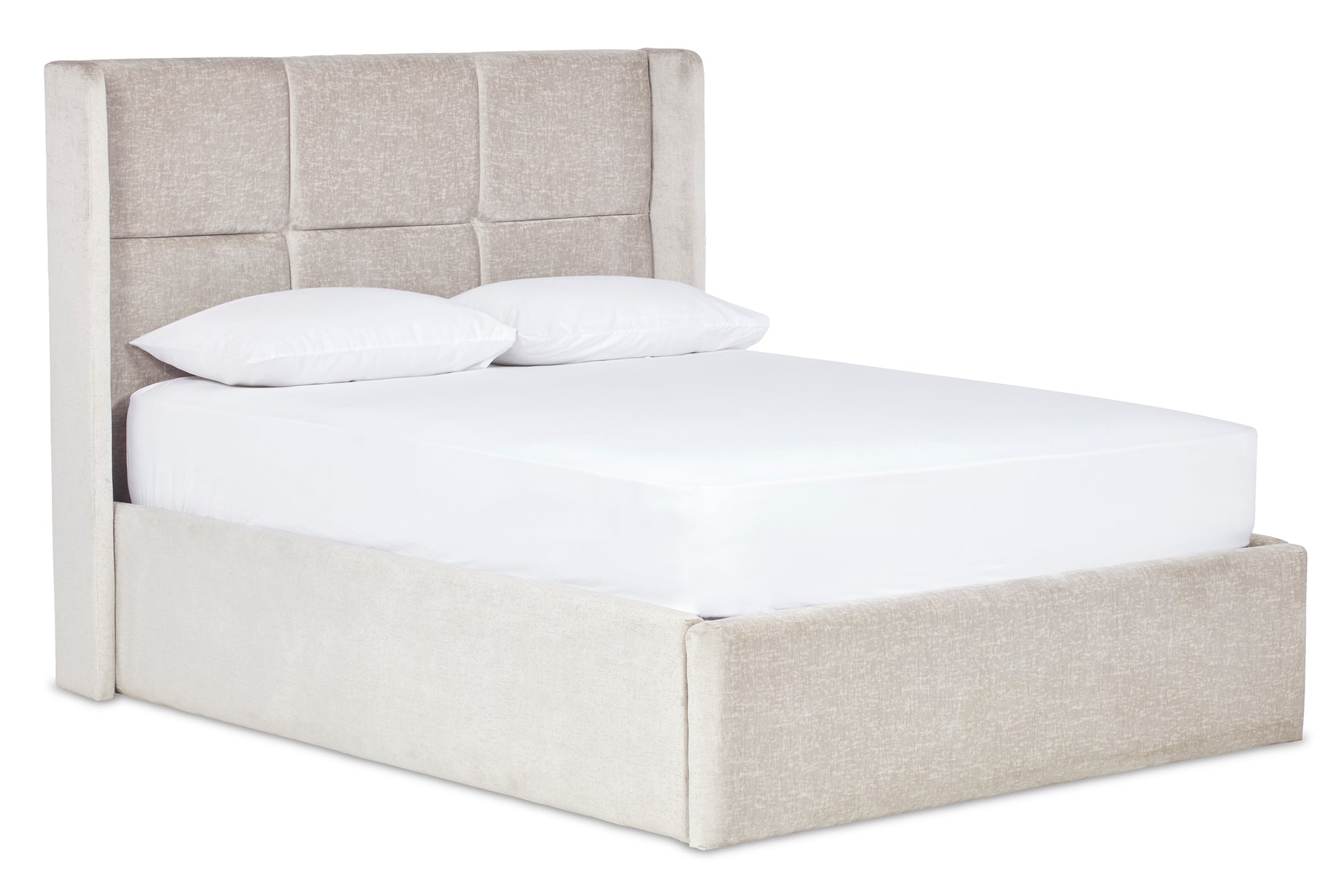 Hockney Upholstered Ottoman Bed With Winged Headboard-6