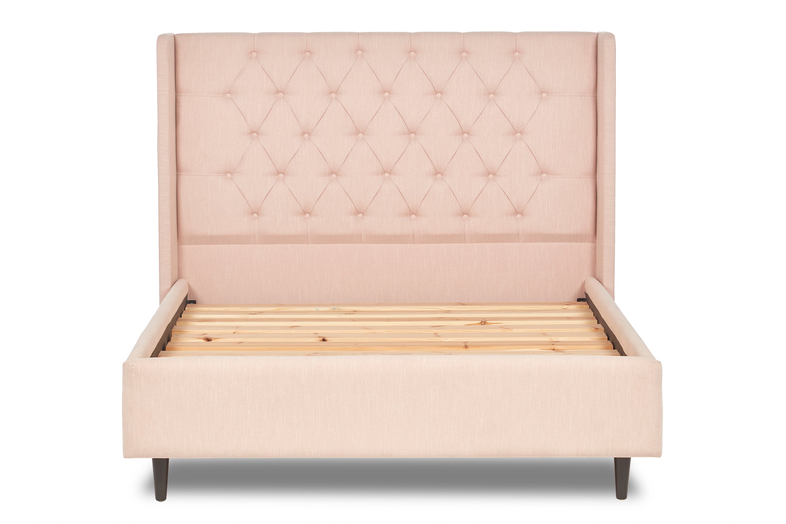 Jones Upholstered Bed With Chesterfield-Style Winged Headboard-zoom-3