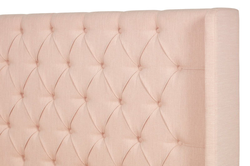 Jones Upholstered Bed With Chesterfield-Style Winged Headboard