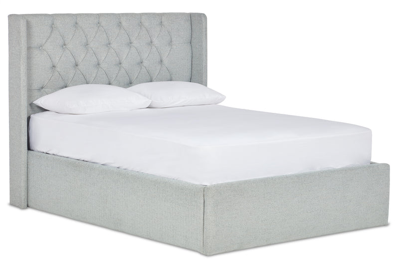 Jones Upholstered Ottoman Bed With Winged Headboard