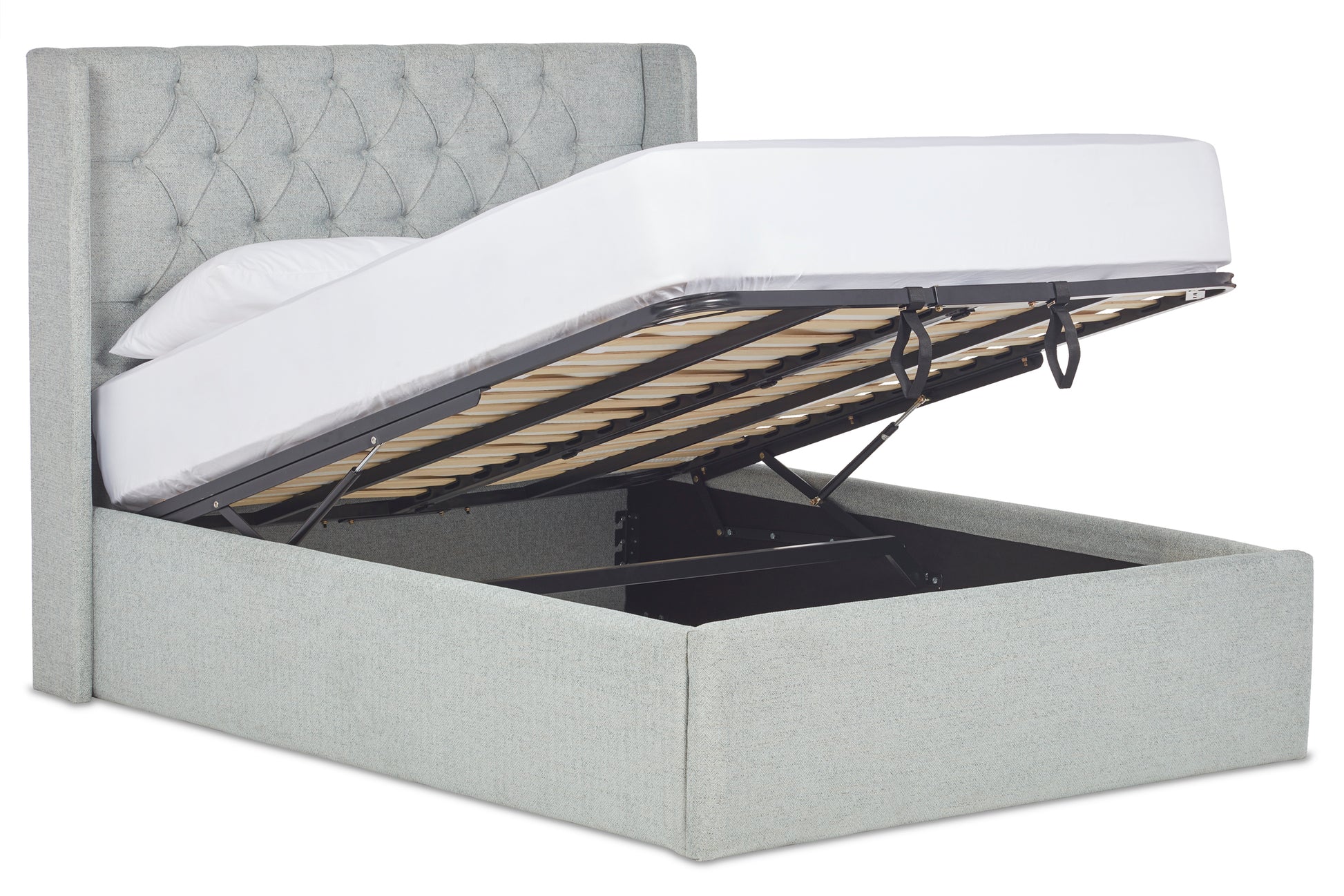 Jones Upholstered Ottoman Bed With Winged Headboard-6