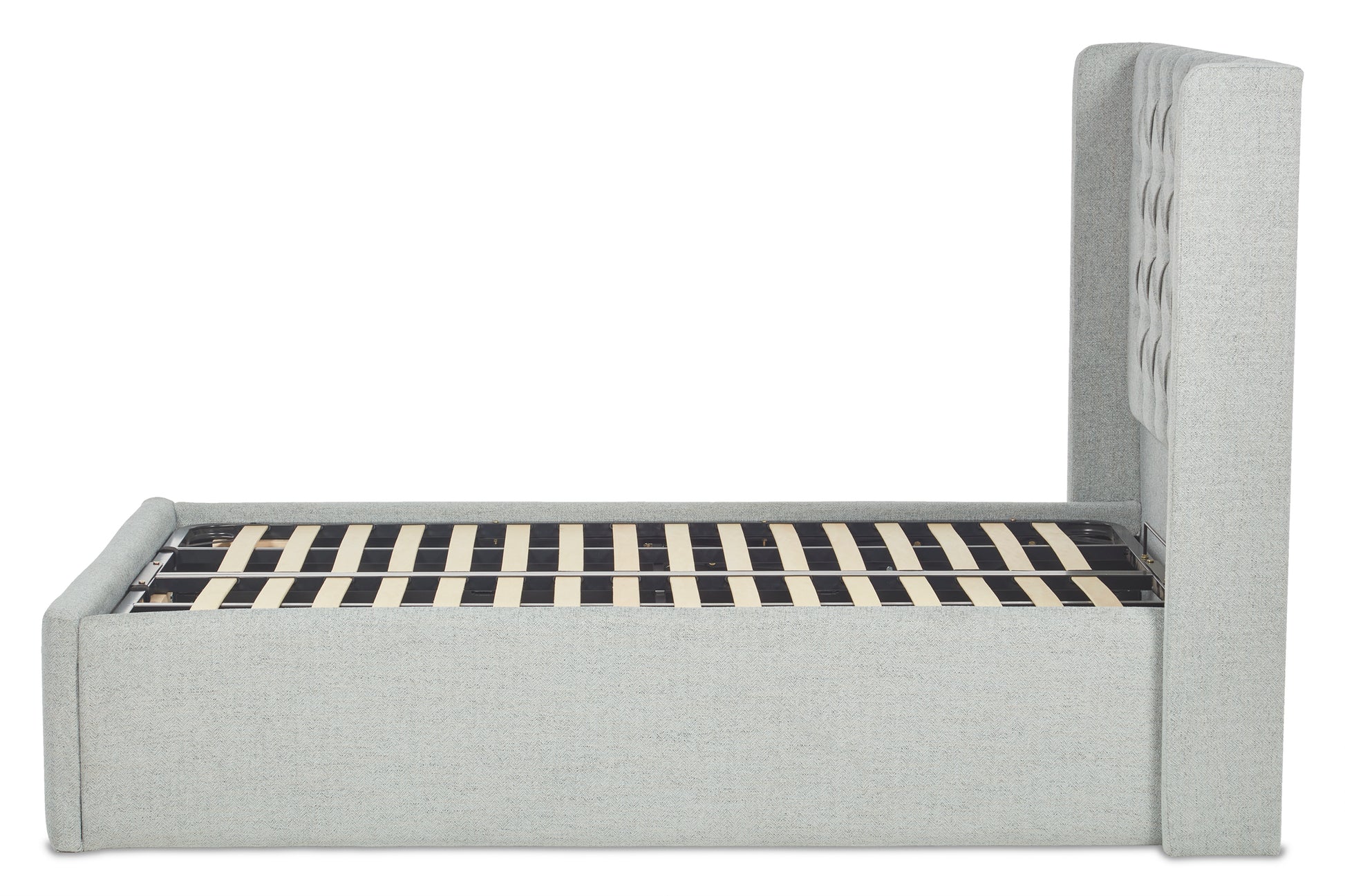 Jones Upholstered Ottoman Bed With Winged Headboard-5