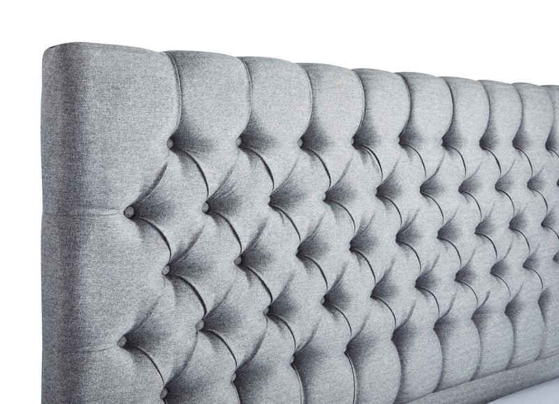 Lennon Upholstered Bed With Chesterfield Headboard