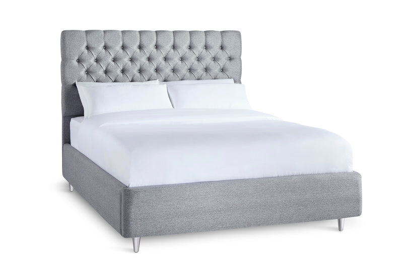 Lennon Upholstered Bed With Chesterfield Headboard