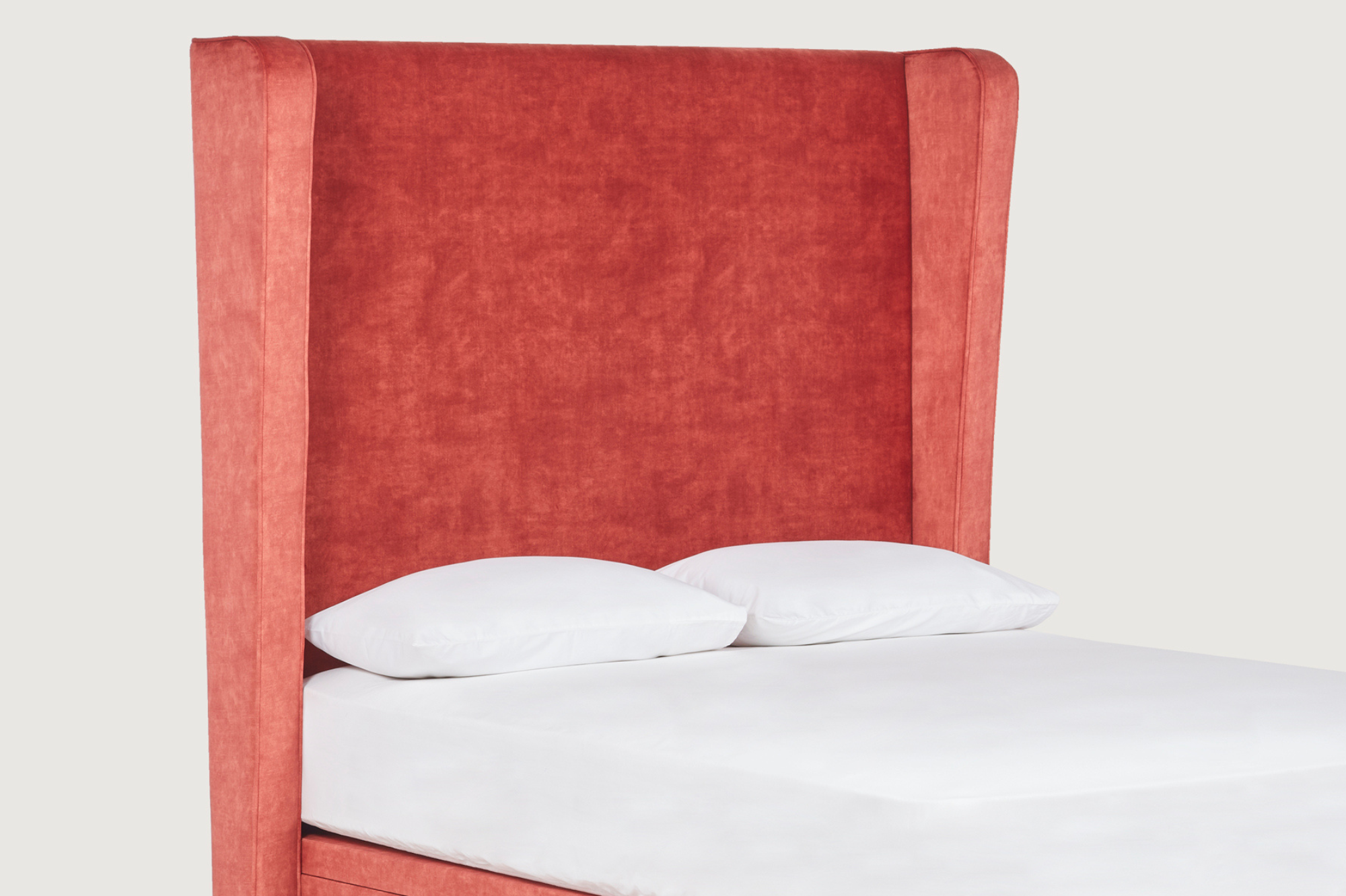 Juliet Tall Upholstered Floor-Standing Headboard With Tapered Wings-zoom-1