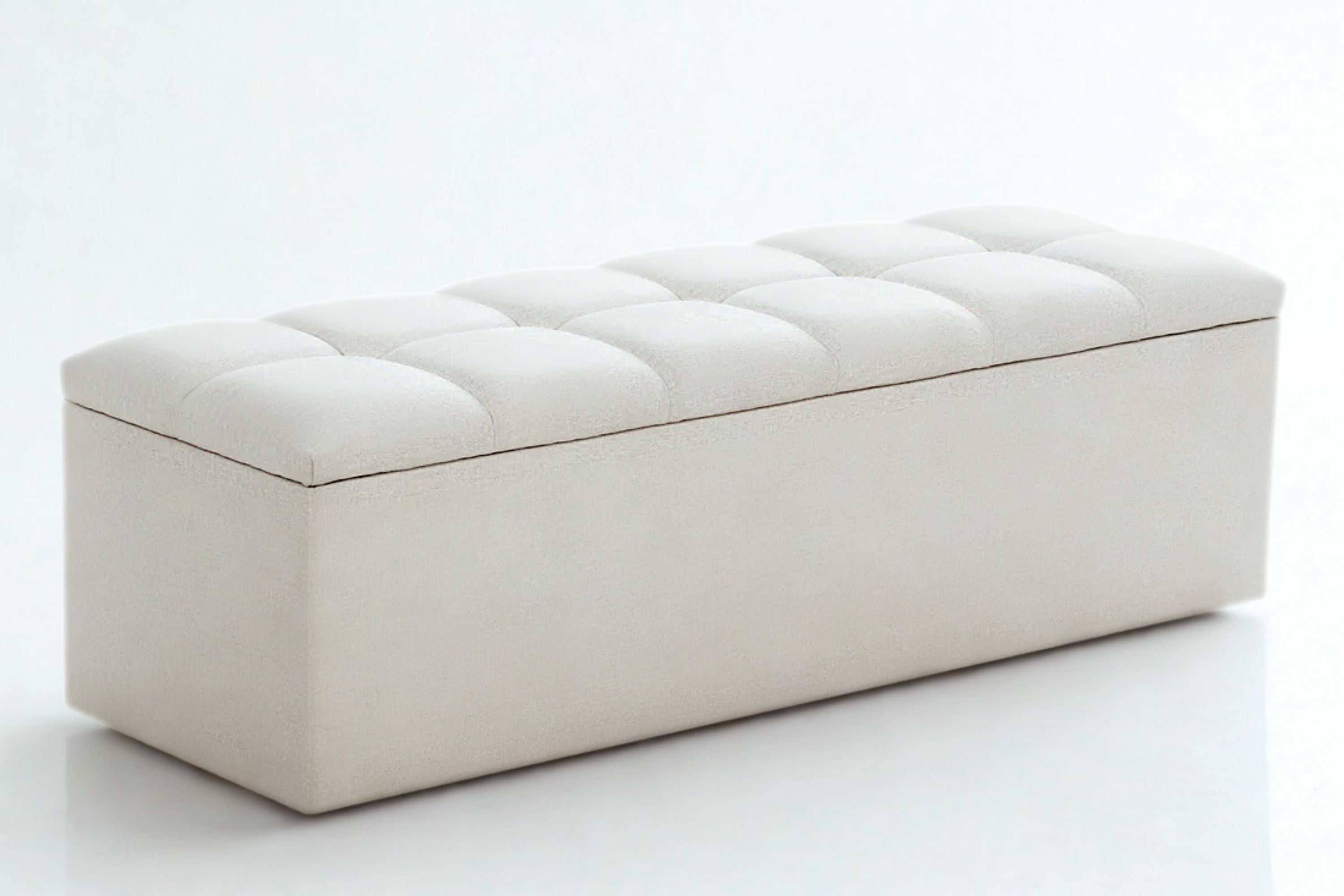 Laurie Upholstered Ottoman Blanket Box With Geometric Fluting