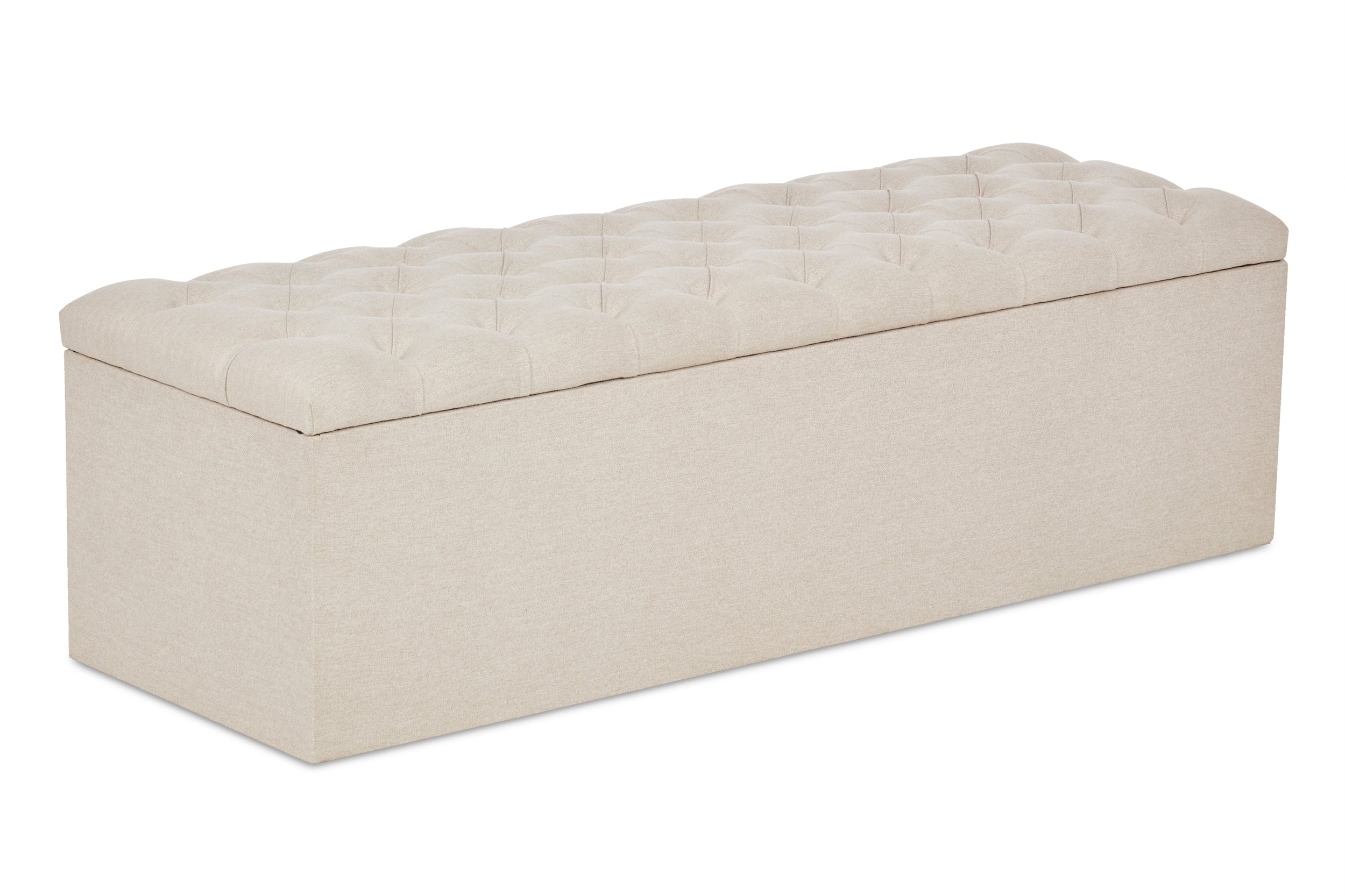 Lennon Upholstered Ottoman Blanket Box With Chesterfield Style-zoom-3
