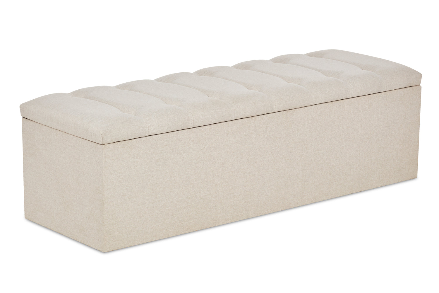 Lenny Upholstered Ottoman Blanket Box With Fluting