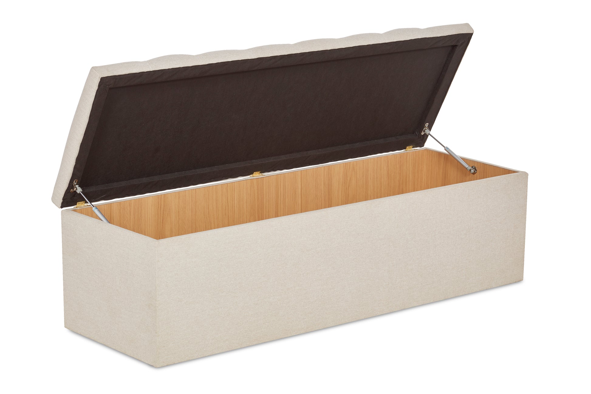 Lenny Upholstered Ottoman Blanket Box With Fluting-2