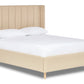 Lumley Modern Upholstered Bed With Winged Headboard And Legs