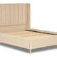 Lumley Modern Upholstered Bed With Winged Headboard And Legs