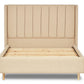 Lumley Modern Upholstered Bed With Winged Headboard And Legs