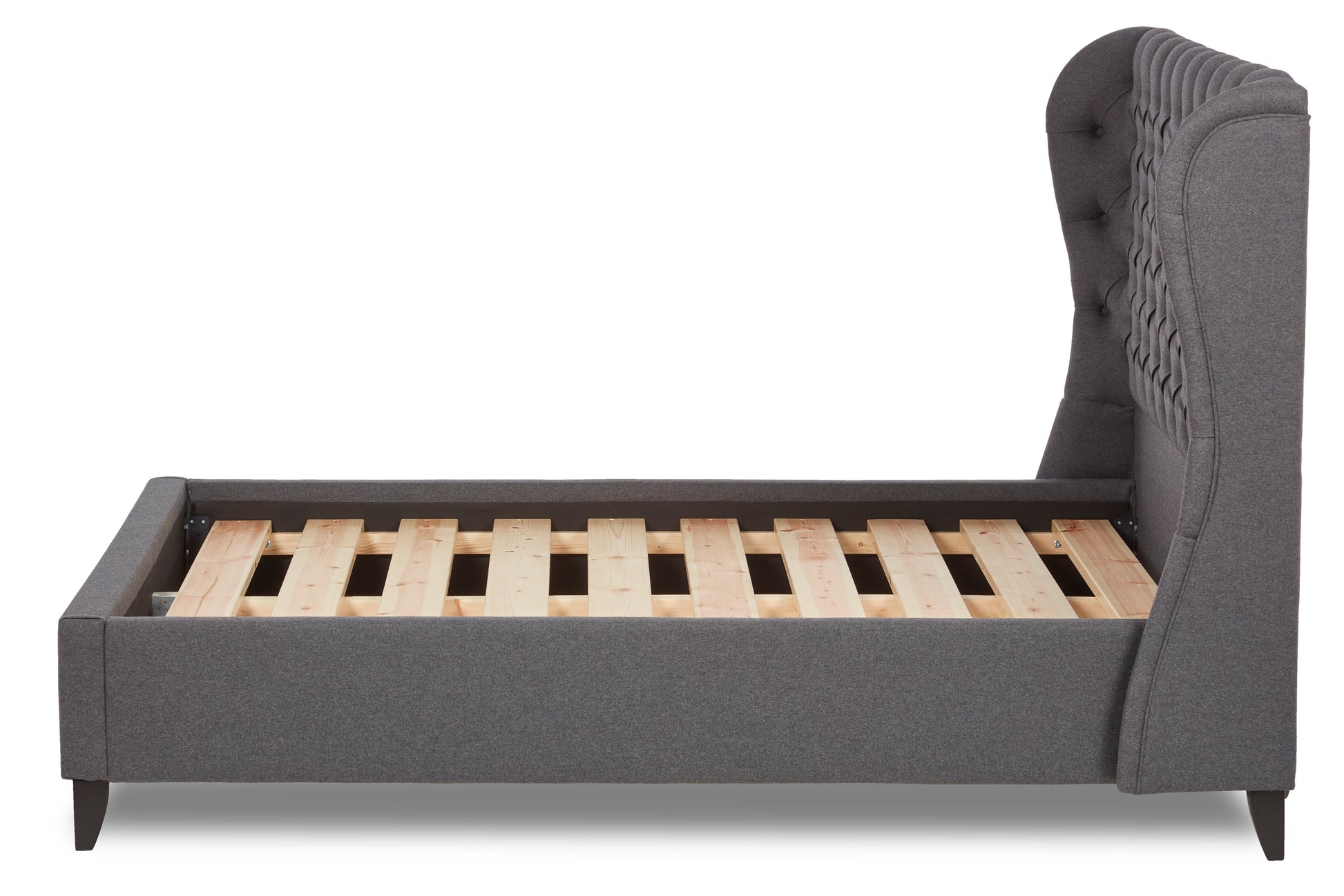 Mckellen Upholstered Bed With Low Foot End, Tapered Legs-6