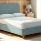Merlin Upholstered Bed With Low Foot End, Tapered Legs