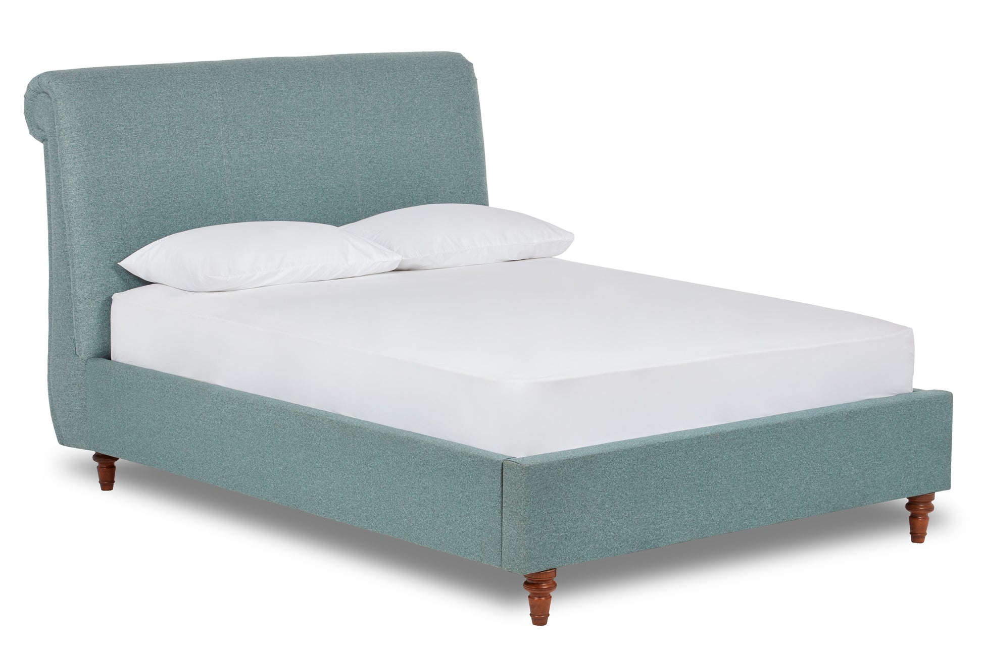 Merlin Upholstered Bed With Low Foot End, Tapered Legs-3