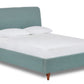 Merlin Upholstered Bed With Low Foot End, Tapered Legs