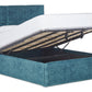 Mirren Upholstered Ottoman Bed With Geometric Headboard