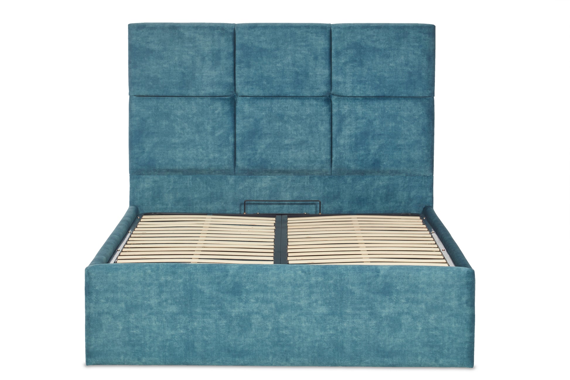 Mirren Upholstered Ottoman Bed With Geometric Headboard-4