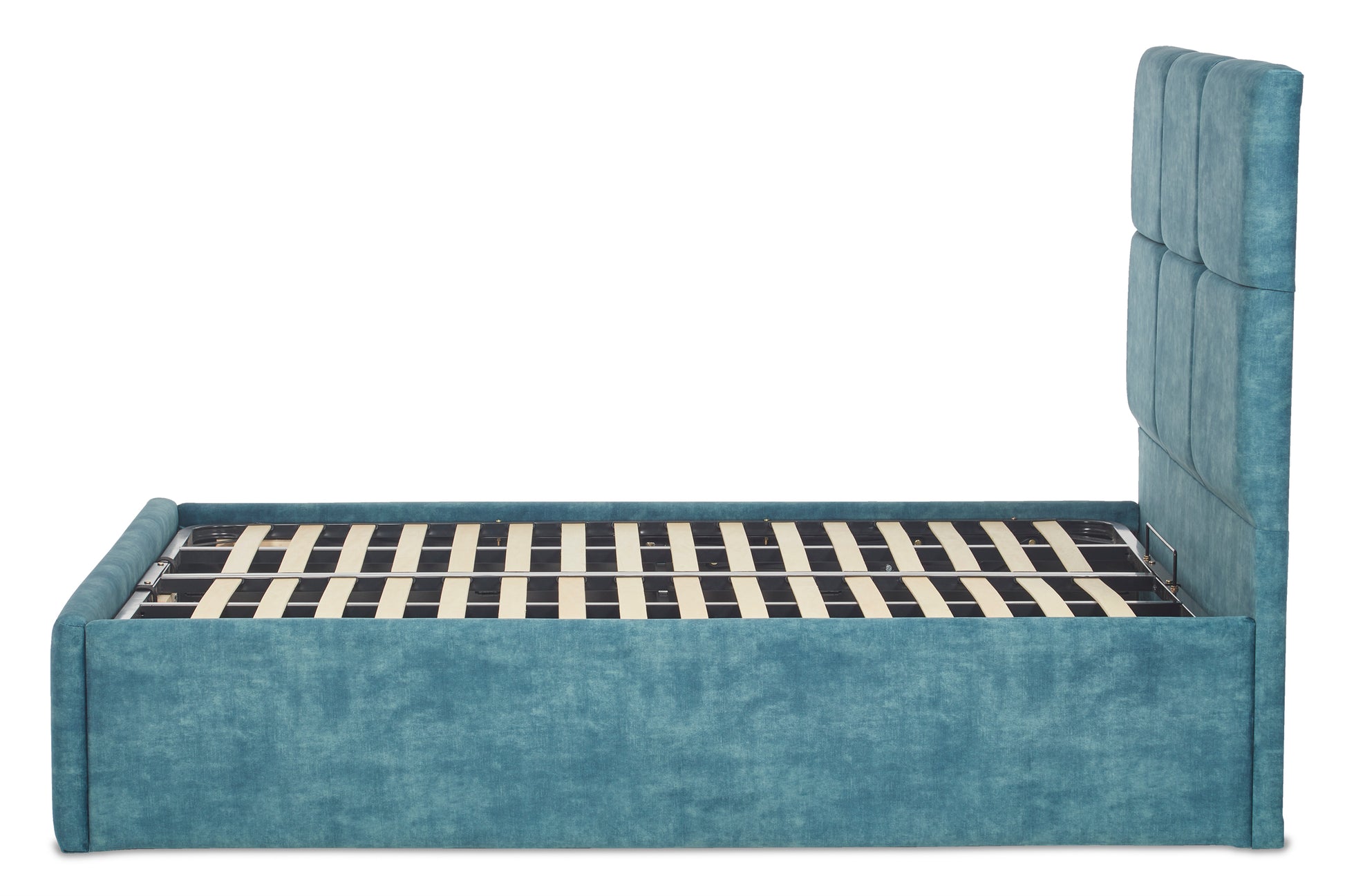 Mirren Upholstered Ottoman Bed With Geometric Headboard-5