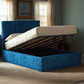Mirren Upholstered Ottoman Bed With Geometric Headboard