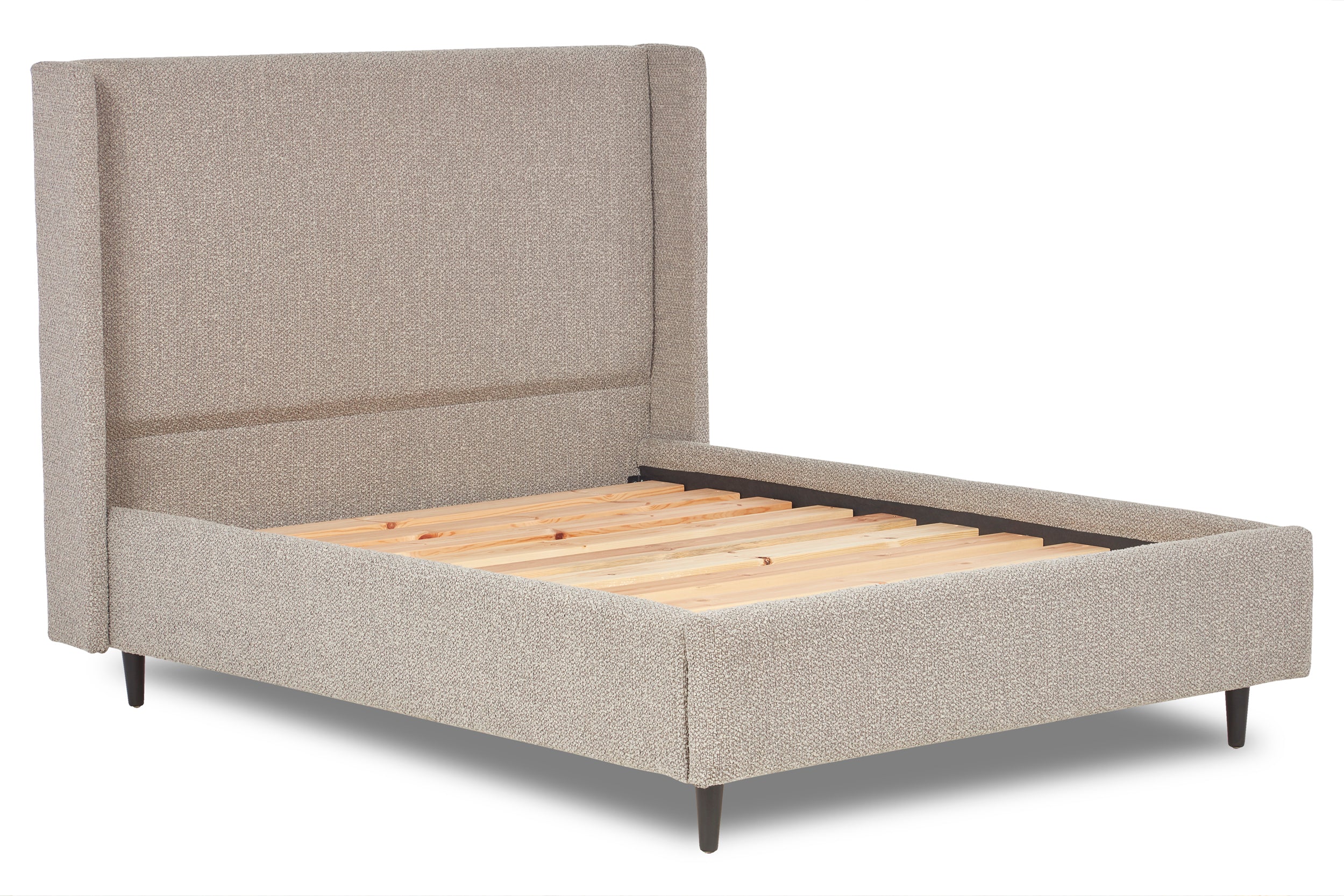 Nina Upholstered Bed With Winged Headboard And Legs-zoom-3