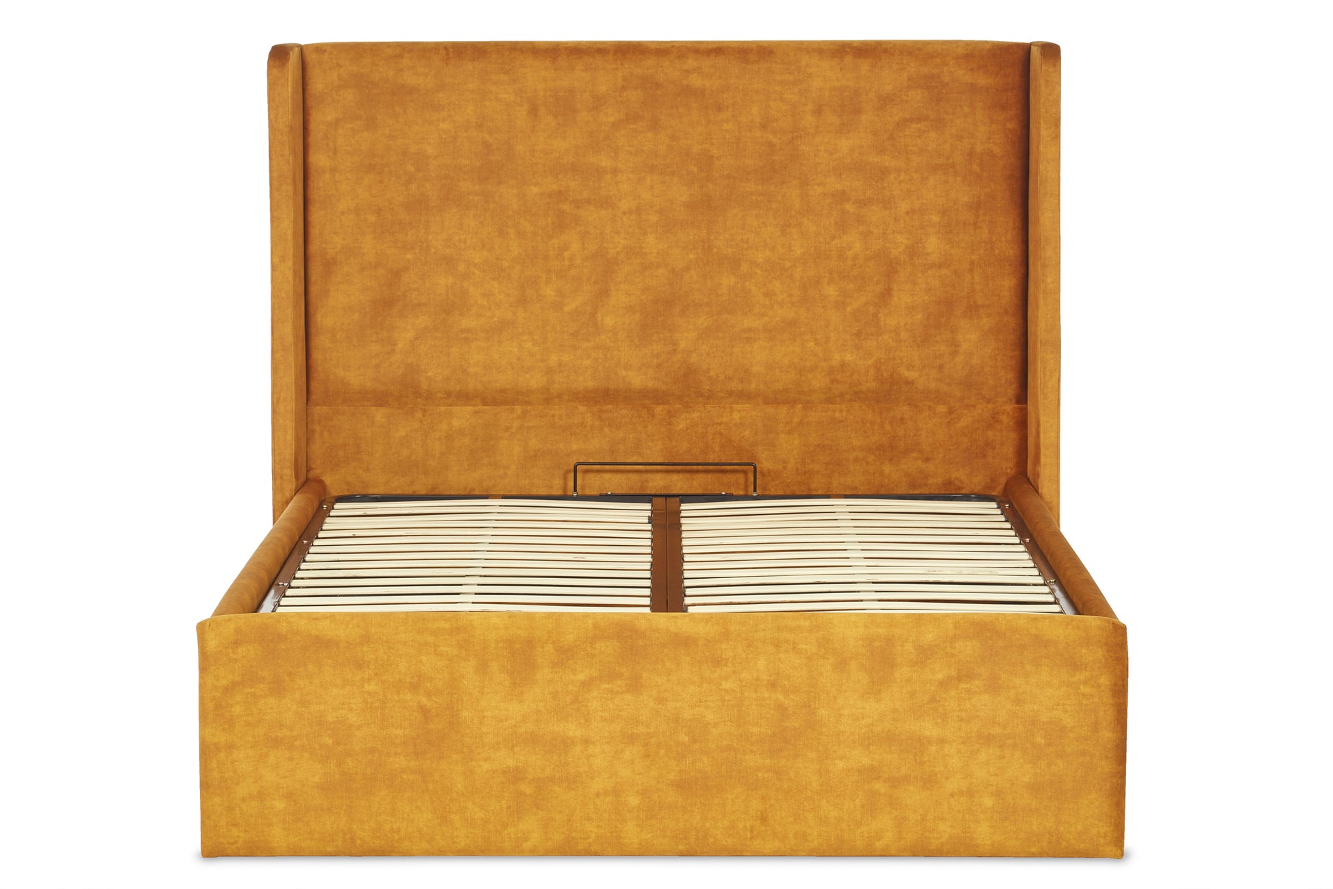 Nina Upholstered Ottoman Bed With Winged Headboard-3