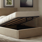 Orton Contemporary Upholstered Ottoman Bed With Low Foot End