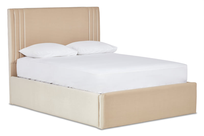 Orton Contemporary Upholstered Ottoman Bed With Low Foot End