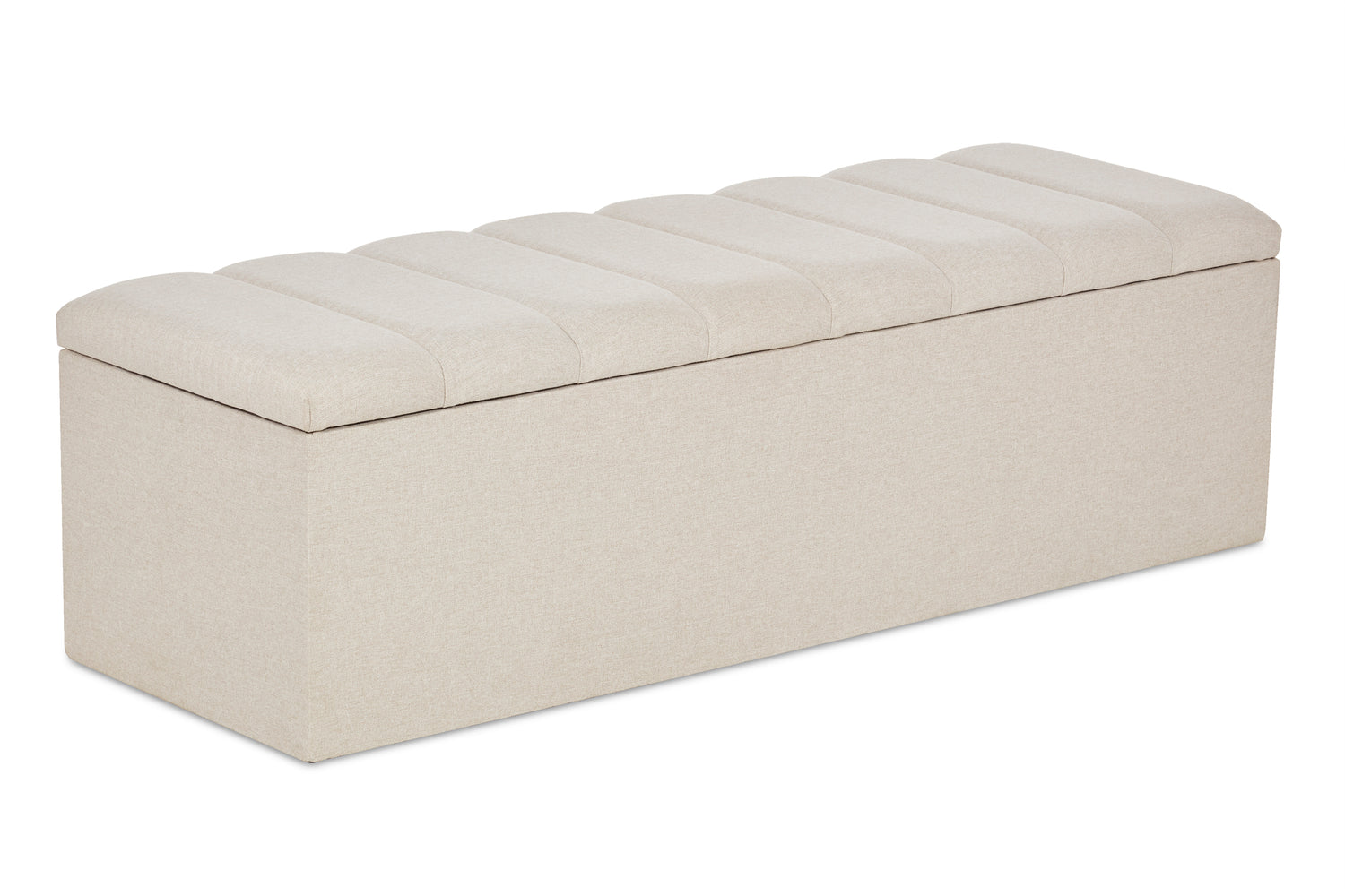 Shelley Upholstered Ottoman Blanket Box With Fluting