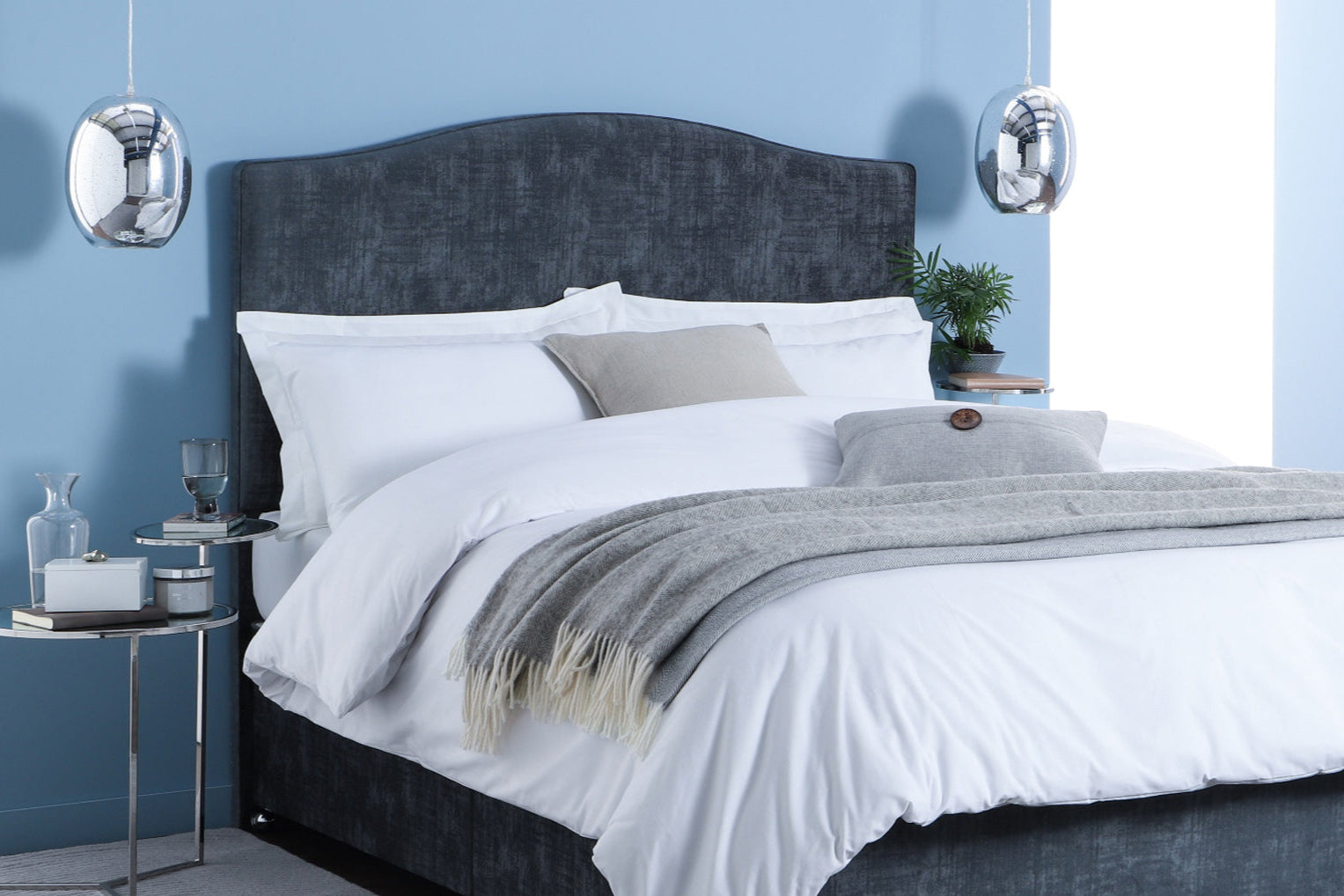 Elgar Simple Upholstered Floor-Standing Headboard