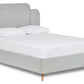 Paloma Modern Upholstered Bed With Art Deco Headboard