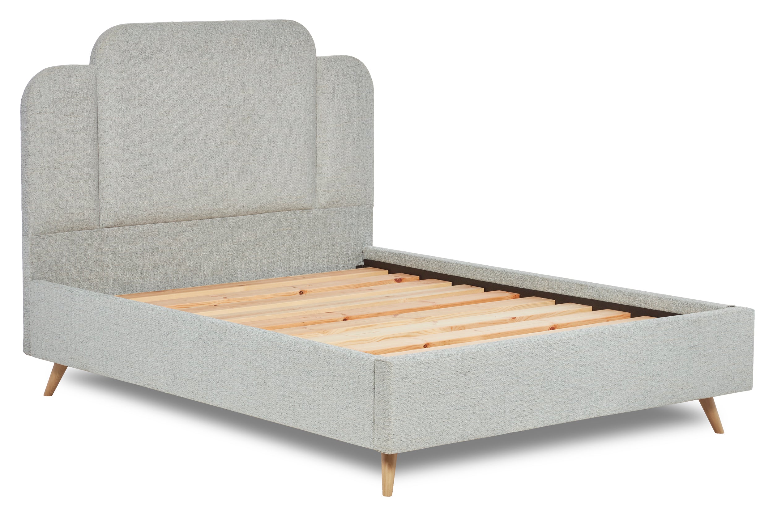 Paloma Modern Upholstered Bed With Art Deco Headboard-zoom-2