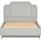 Paloma Modern Upholstered Bed With Art Deco Headboard