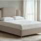 Paloma Modern Upholstered Bed With Art Deco Headboard