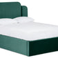 Paloma Modern Upholstered Ottoman Bed With Art Deco Headboard