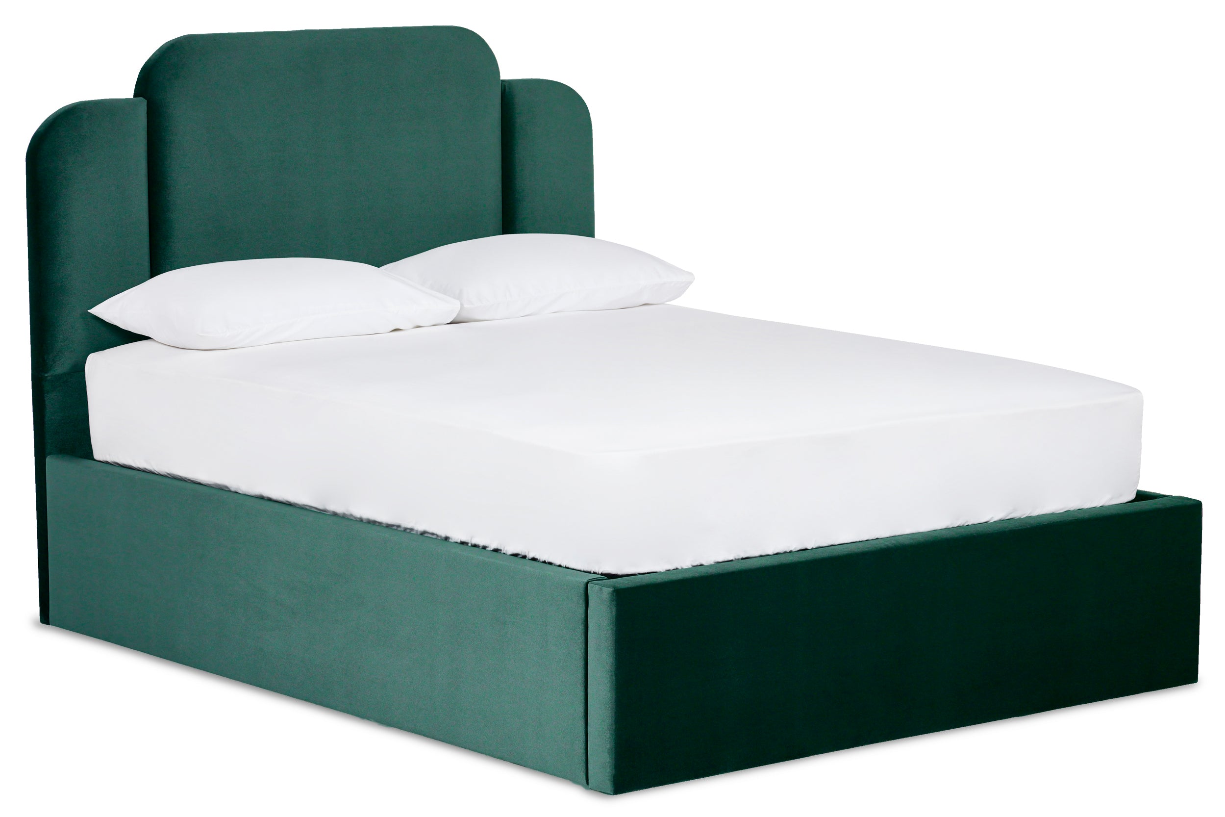 Paloma Modern Upholstered Ottoman Bed With Art Deco Headboard-zoom-2