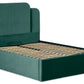 Paloma Modern Upholstered Ottoman Bed With Art Deco Headboard