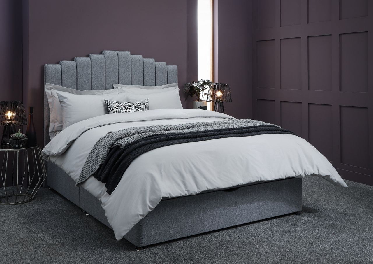 Eleanor Storage Ottoman Bed Base – Half-End Lift With 2 Small Drawers-zoom-2