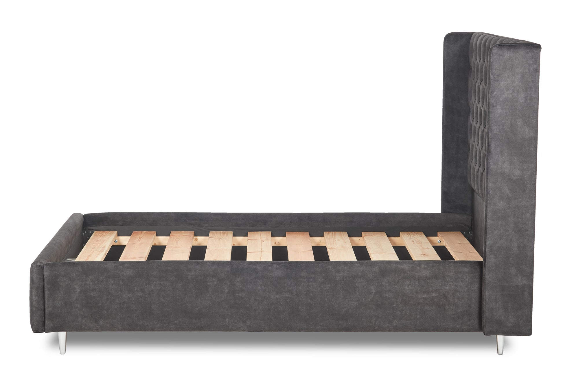 Ringo Upholstered Bed With Winged Headboard-4