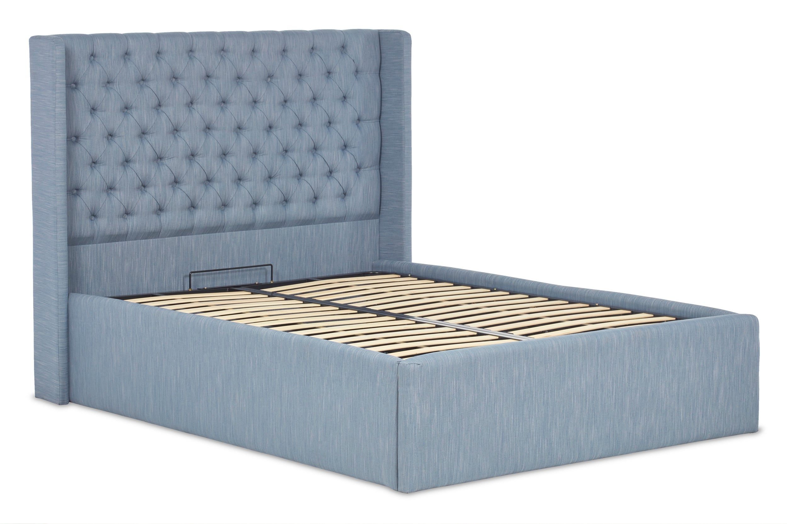 Ringo Smart Upholstered Ottoman Bed With Winged Headboard-zoom-4