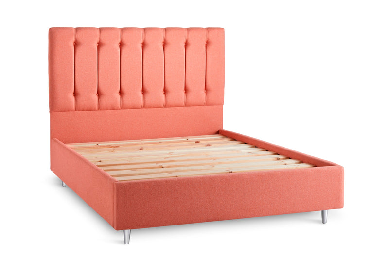 Lenny Upholstered Bed With Button-Backed Headboard