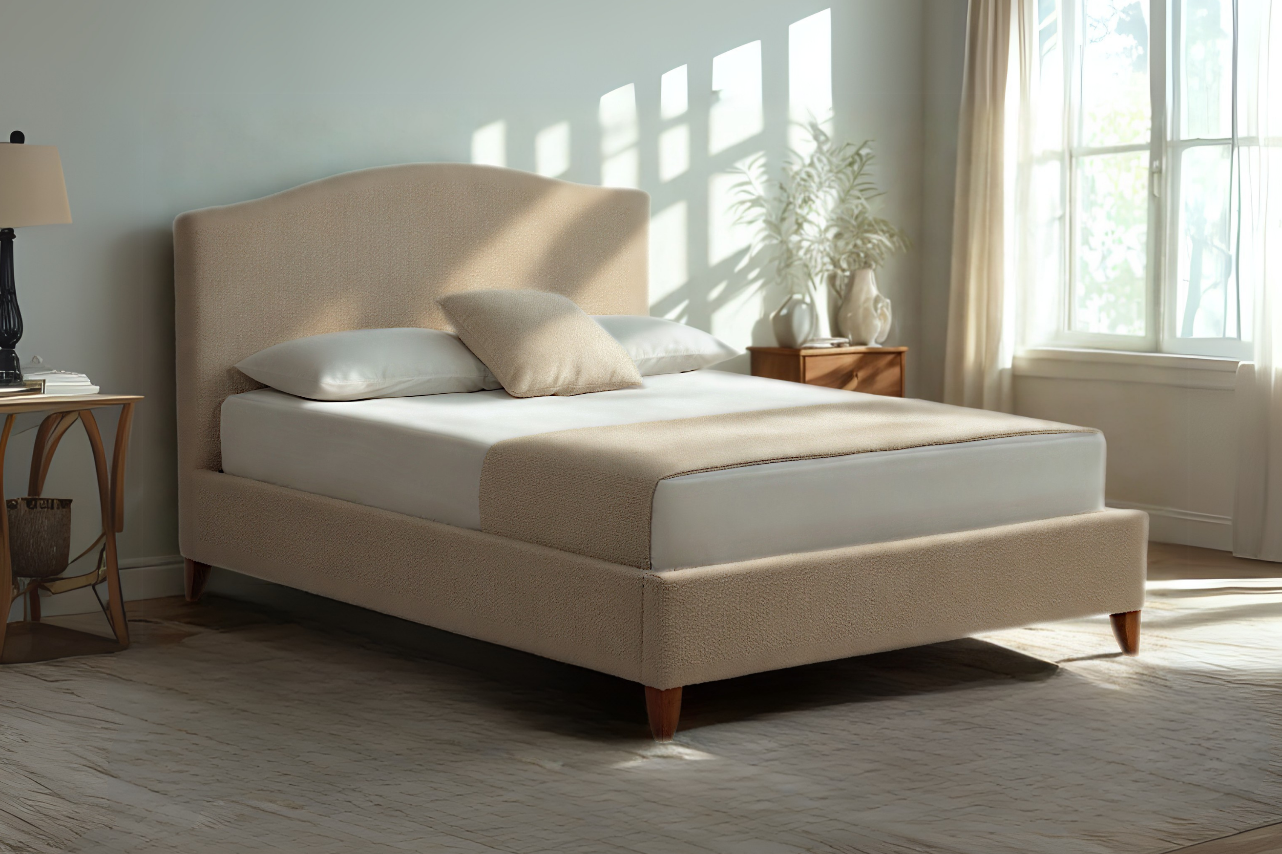 Saunders Elegant Shaped Fabric Bedstead