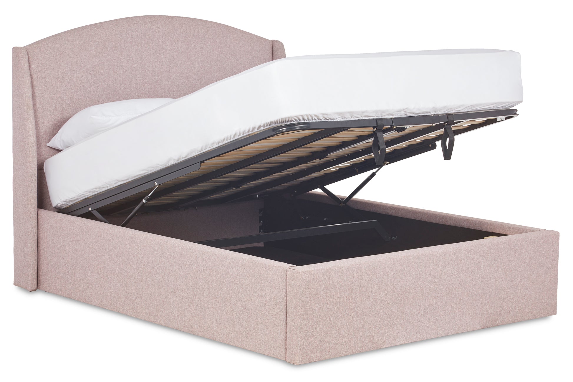 Bronte Modern Upholstered Ottoman With Curved Headboard-4