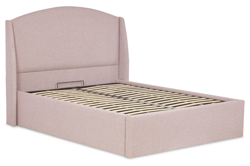 Bronte Modern Upholstered Ottoman With Curved Headboard