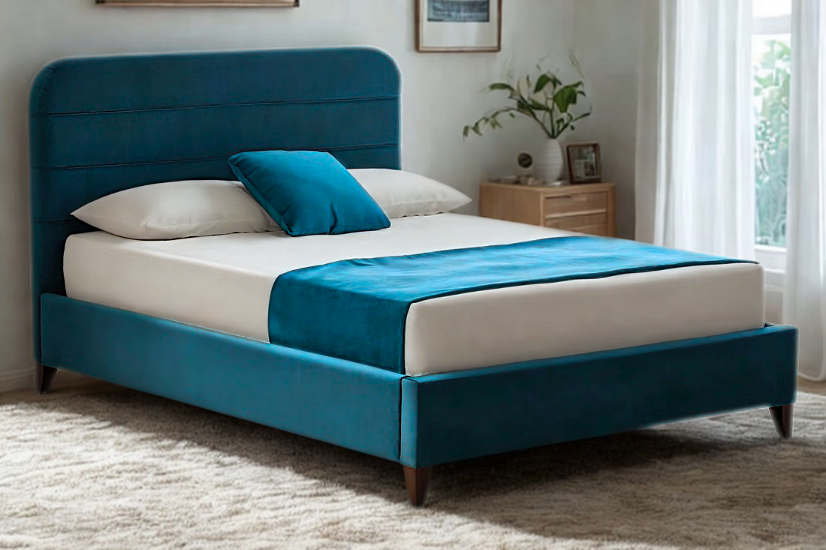 Spencer Contemporary Fabric Bed