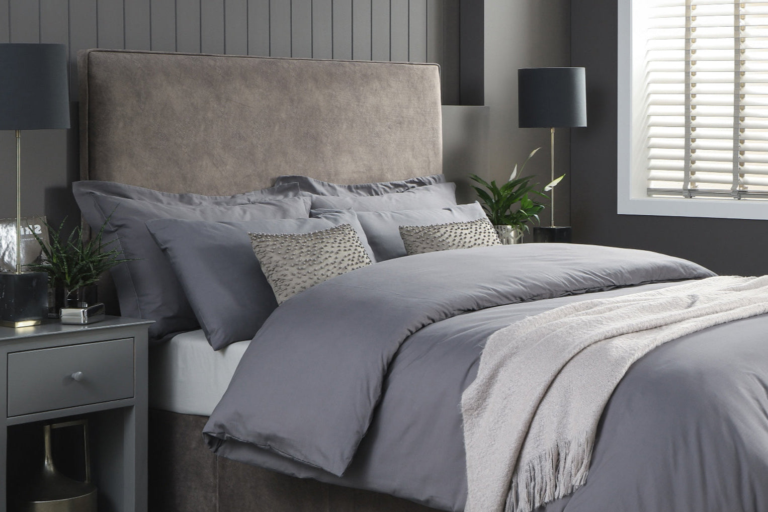 Taylor Contemporary Upholstered Strutted Mount Headboard-1