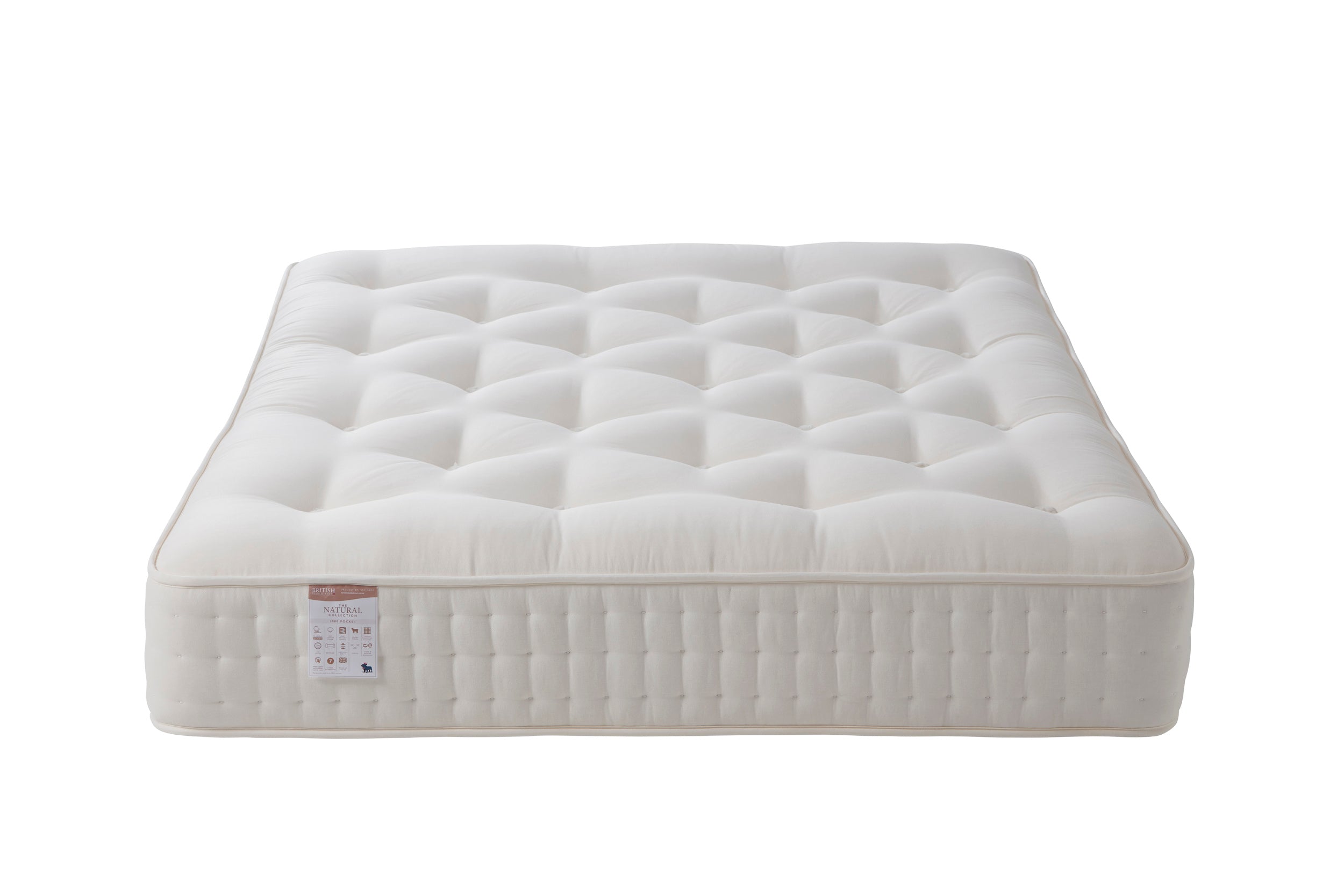 Natural 1000 Natural Mattress With Pocket Springs - Medium-zoom-2