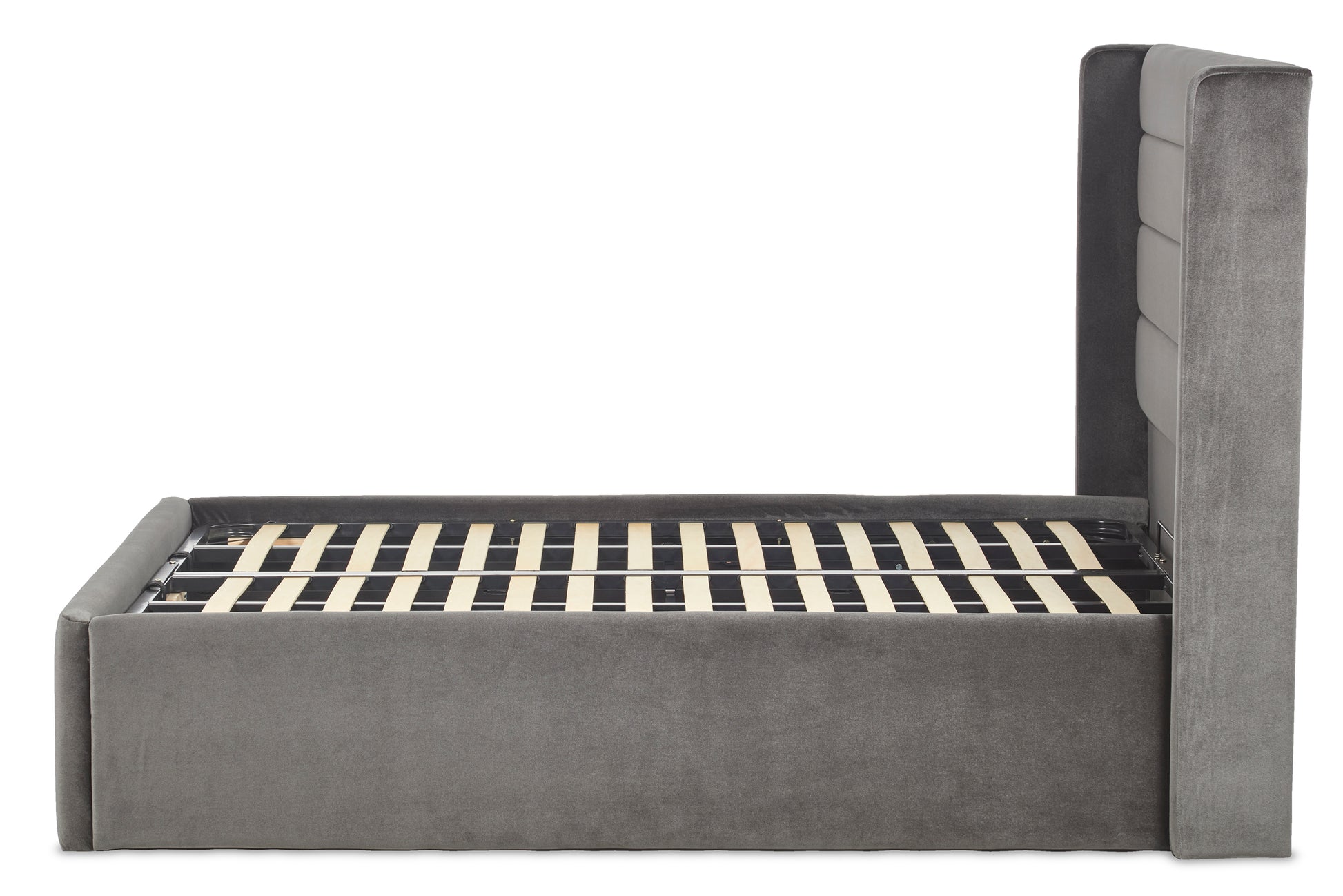 Tennant Modern Upholstered Ottoman Bed With Winged Headboard-5