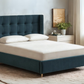 Watson Upholstered Bed With Panelled Winged Headboard