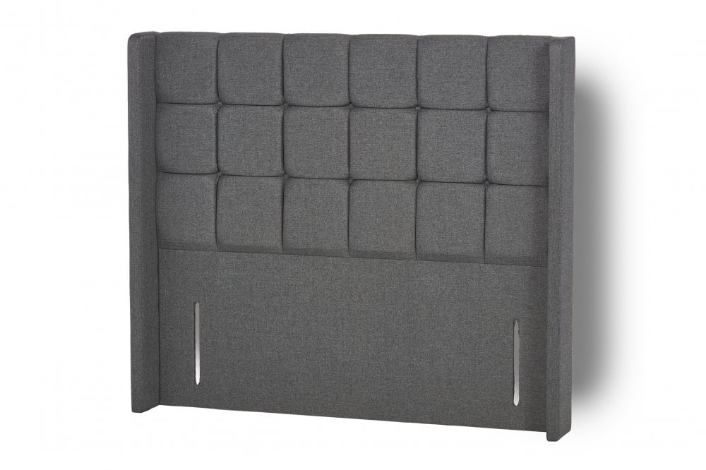 Adele Upholstered Floor-Standing Headboard With Wings-3